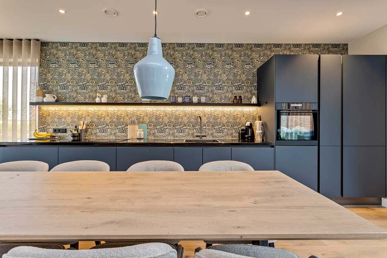 REDDY Keukens Veen | Moderne grijsblauwe wandkeuken